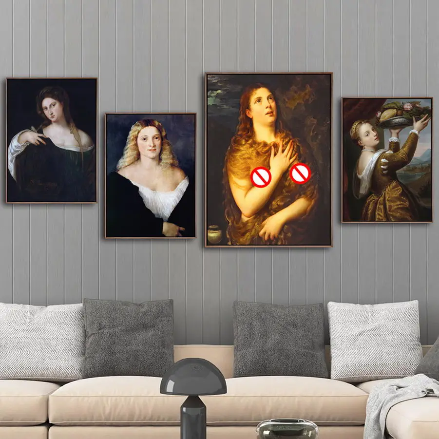 Home Decoration Canvas Print Art Wall Pictures for Living Room Printing Paintings Italian Tiziano Vecellio Flower God | Дом и сад