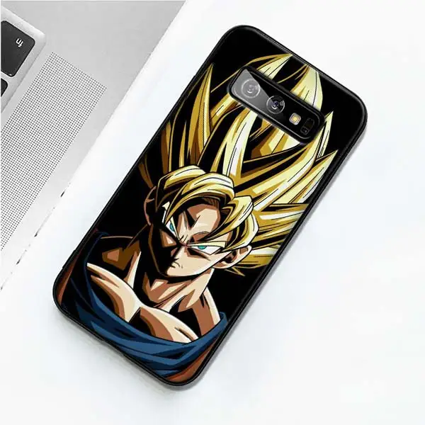 001 Dragon Ball Z плакат Черный силиконовый чехол для samsung Galaxy S10 S10e S8 S9 плюс S7 A40 A50 A70 Note 8 9 мягкий чехол Coque - Цвет: 001