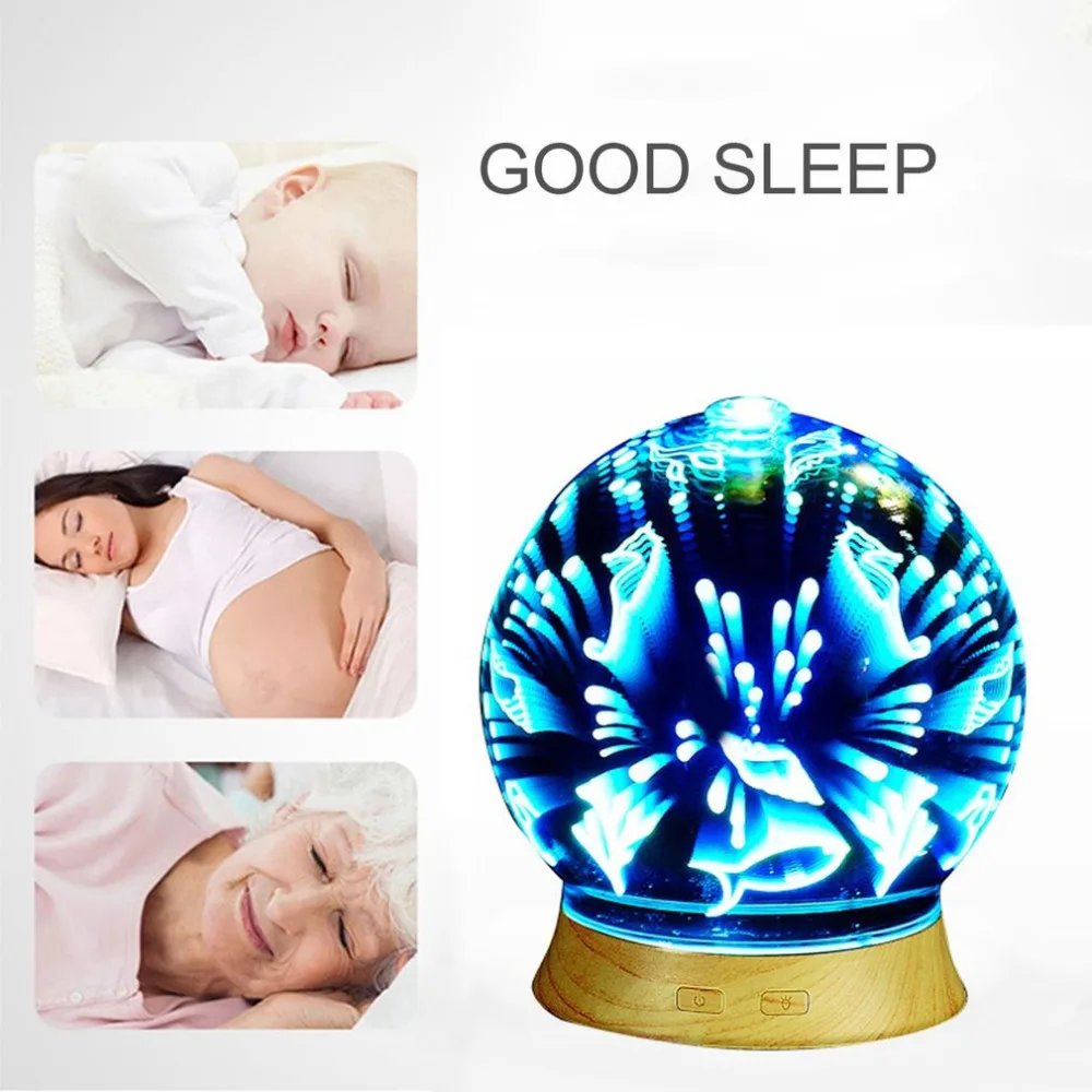 Hot3D humidifier100ML 100-240 В эффект Стекло свет Эфирное масло Арома диффузор