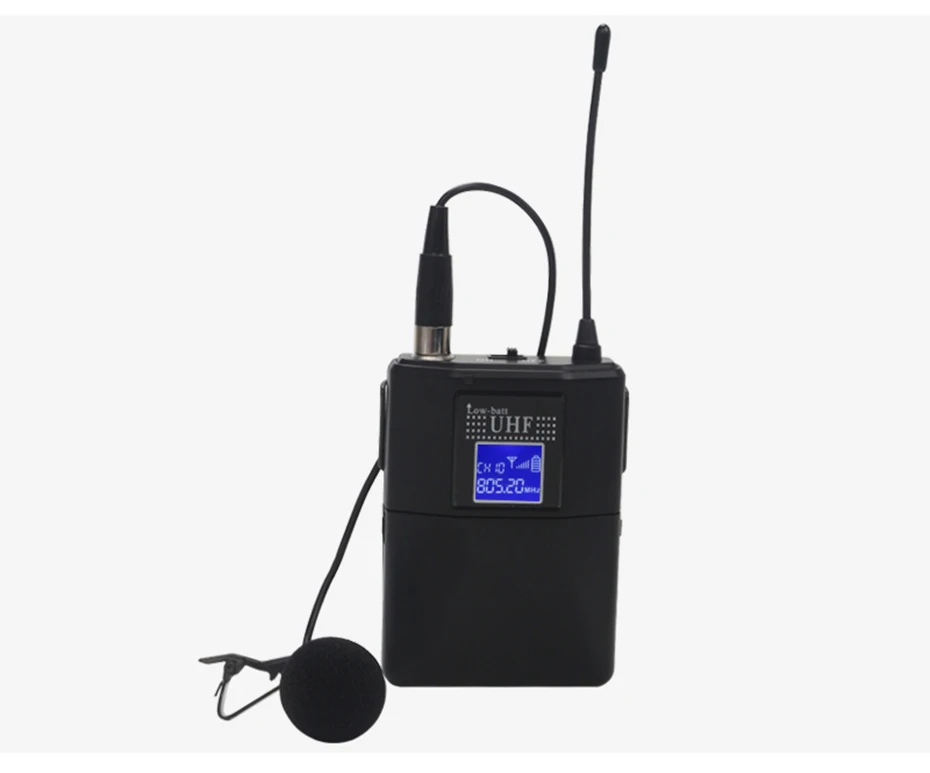 UHF двухсторонний цифровой UHF беспроводной микрофон с 2 передатчиками, 2 наушниками, 1 приемником, расстояние 120 м для караоке и речи