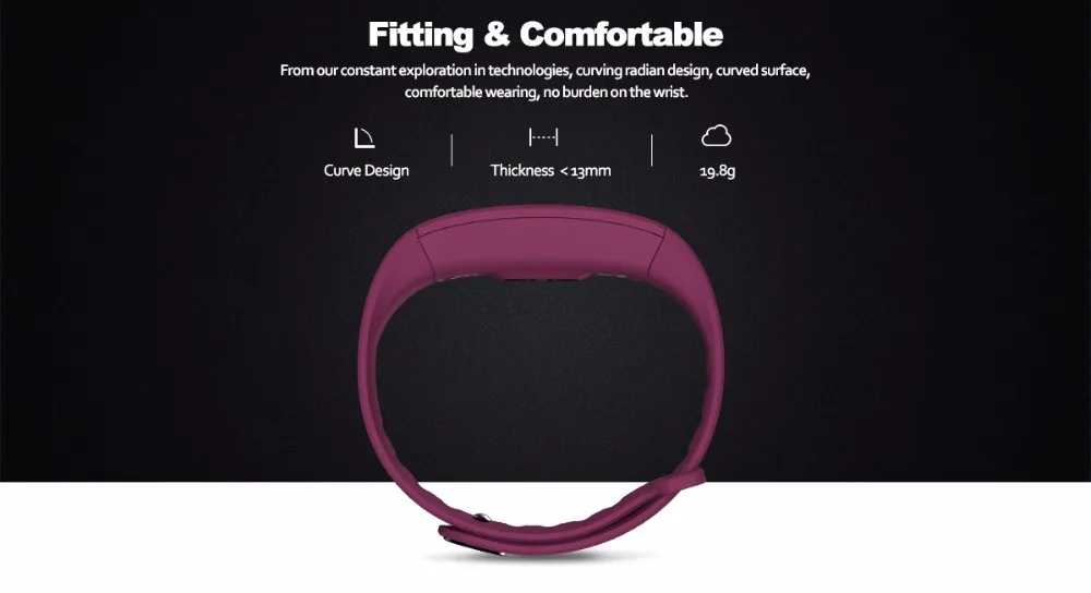 Вилка C Smart светоотражающие браслеты Цвет ЖК-дисплей Smart band Электроника Bluetooth Фитнес трекер всегда-на частоту сердечных сокращений Smartwatch