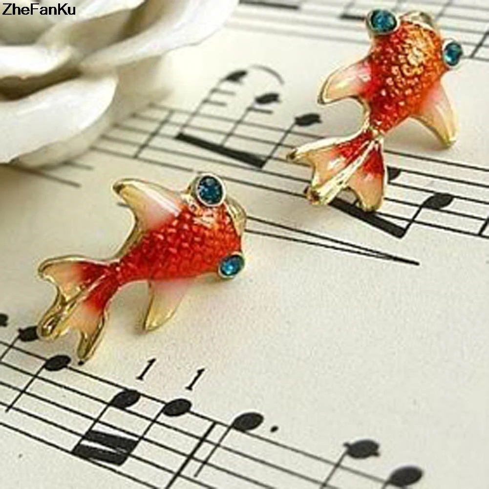 2020 New Fashion Stud Earrings Vintage Nifty And Lovely Red Fish Goldfish Ear Cute Gift Women Jewelry | Украшения и аксессуары
