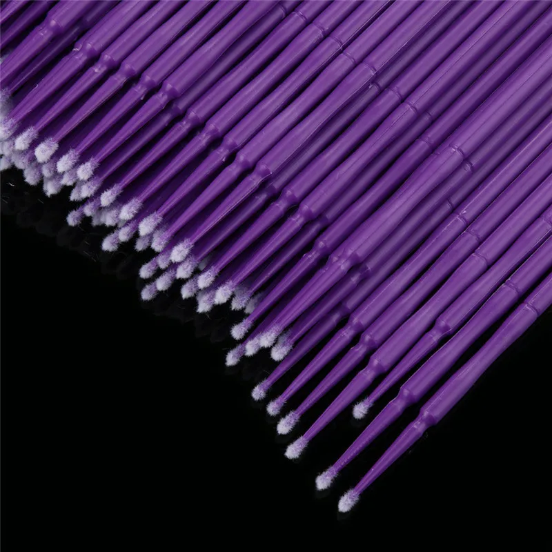 100 шт тату ватные тампоны микроблейдинг Микро Кисти без ворса пластиковые