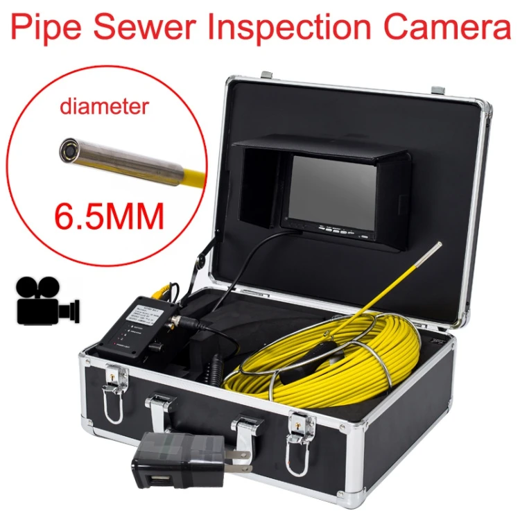 DHL Free AP70 100M Cable Underwater mini camera 7" TFT LCD 6.5/17/23mm Sewer Pipeline Endoscope Inspection Snake DVR Camera