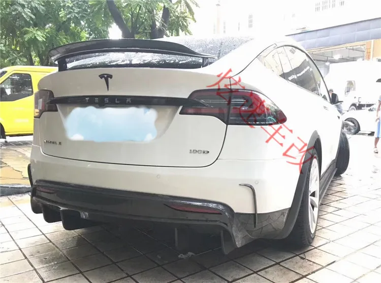 

Fit for Tesla Model X refitted Revozport carbon fiber fins spoiler wing tail