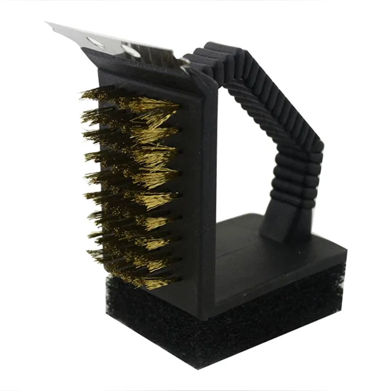 Медный Железный Многофункциональный барбекю скребок для решетки гриля