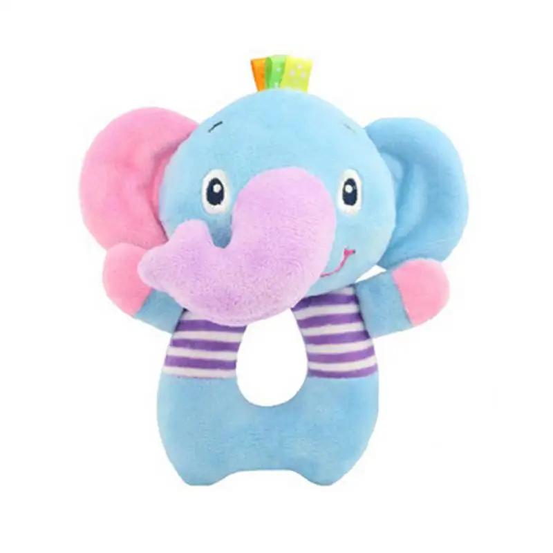 IPiggy, игрушки для новорожденных, Мультяшные животные, Сова/слон, погремушки для маленьких мальчиков и девочек, колокольчик, плюшевые игрушки для малышей, jouet enfant - Цвет: style 1 elephant