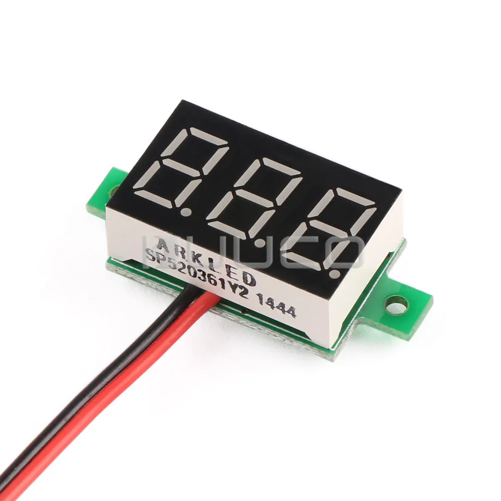 5 PCS/LOT Digital Meter DC 3.0~30V Green Led Display Voltmeter 12V 24V Voltage Meter/Tester | Инструменты
