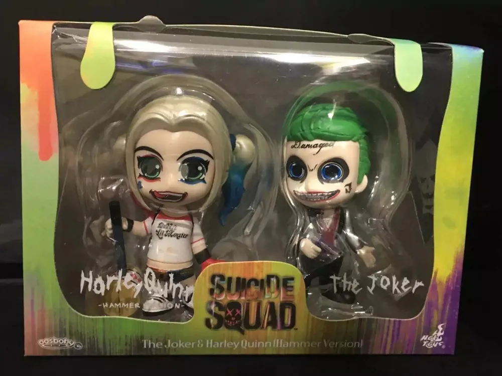 NEW hot 10 cm 2 pz/set Suicide Squad Harley Quinn Joker action figure toys collection regalo Di Natale con la scatola | Игрушки и хобби