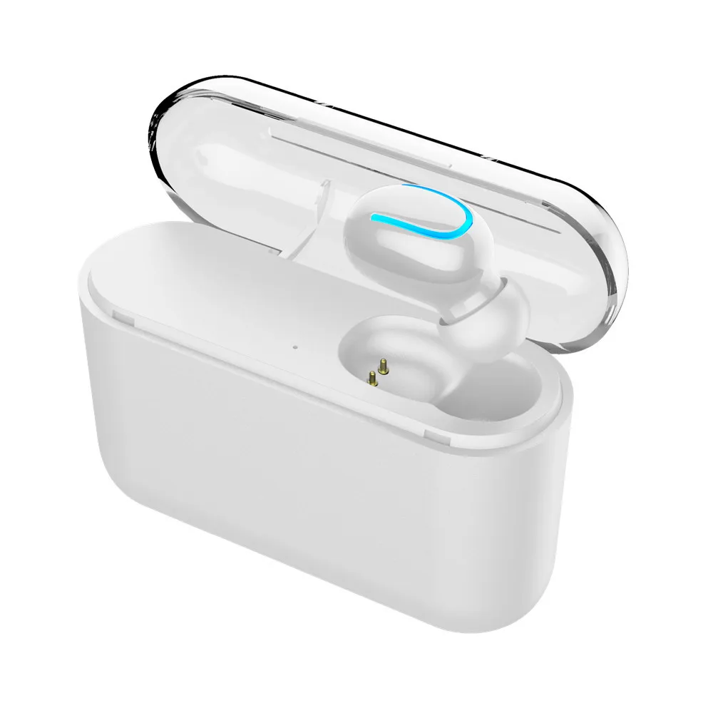 Single Ear White TWS 5,0, Bluetooth наушники, настоящие беспроводные стерео спортивные наушники, глубокие басы, наушники-вкладыши, гарнитура с микрофоном, 1500 мА/ч, внешний аккумулятор - Цвет: Single Ear White