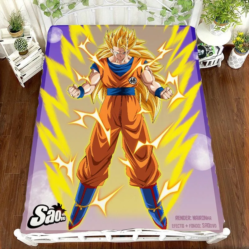 11 DRAGON BALL Z Аниме простыня с печатным рисунком Вегета Сон Гоку Zetto покрывало детская комната кровать простыни, постельное белье(без наволочки - Цвет: 11