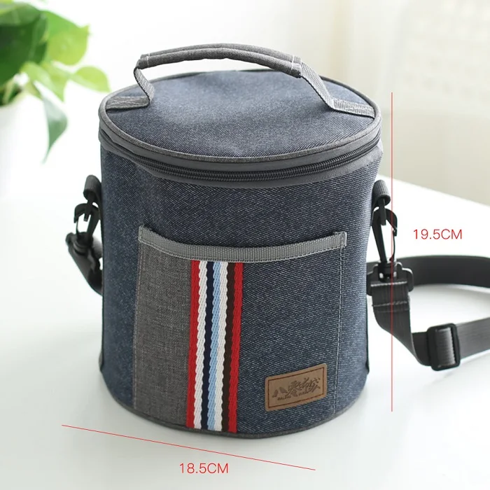PC010-80055 Изолированная сумка для пикника, джинсовая сумка для ланча, переносная Изолированная пищевая посылка, изоляционная сумка для женщин, мужчин, детей, изолированная сумка-холодильник - Цвет: PC010-80055