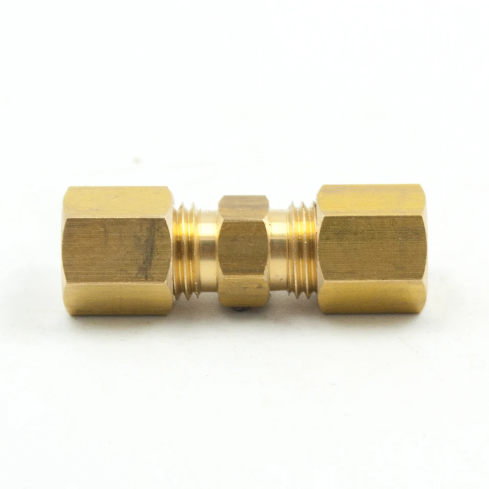 2 шт. латунный компрессионный Соединительный соединитель 1/8 3/16 1/4 5/16 3/8 7/16 1/2 5/8 3/4