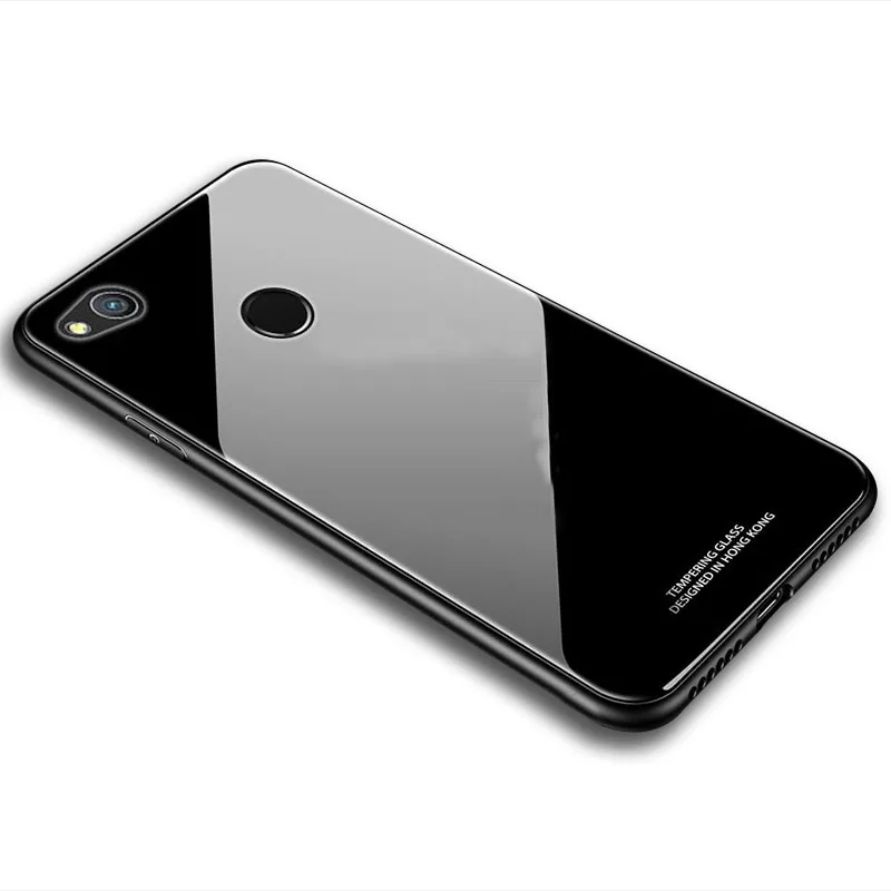 black Роскошный жесткий зеркальный чехол SemgCeKen из твердого стекла для huawei honor 8 lite p8 p9 gr3, силиконовая задняя крышка для телефона - Цвет: black