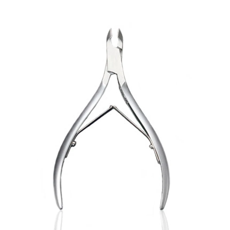 silver cutter Cuticle Nipper with Cuticle Pusher-Professional Grade Stainless Steel Cuticle Remover&Cutter-Durable Manicure and Pedicure Tool - Цвет: silver cutter