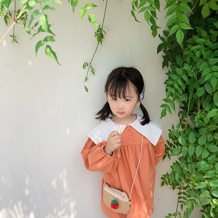 Весенне-осеннее милое Повседневное платье с длинными рукавами для девочек 3