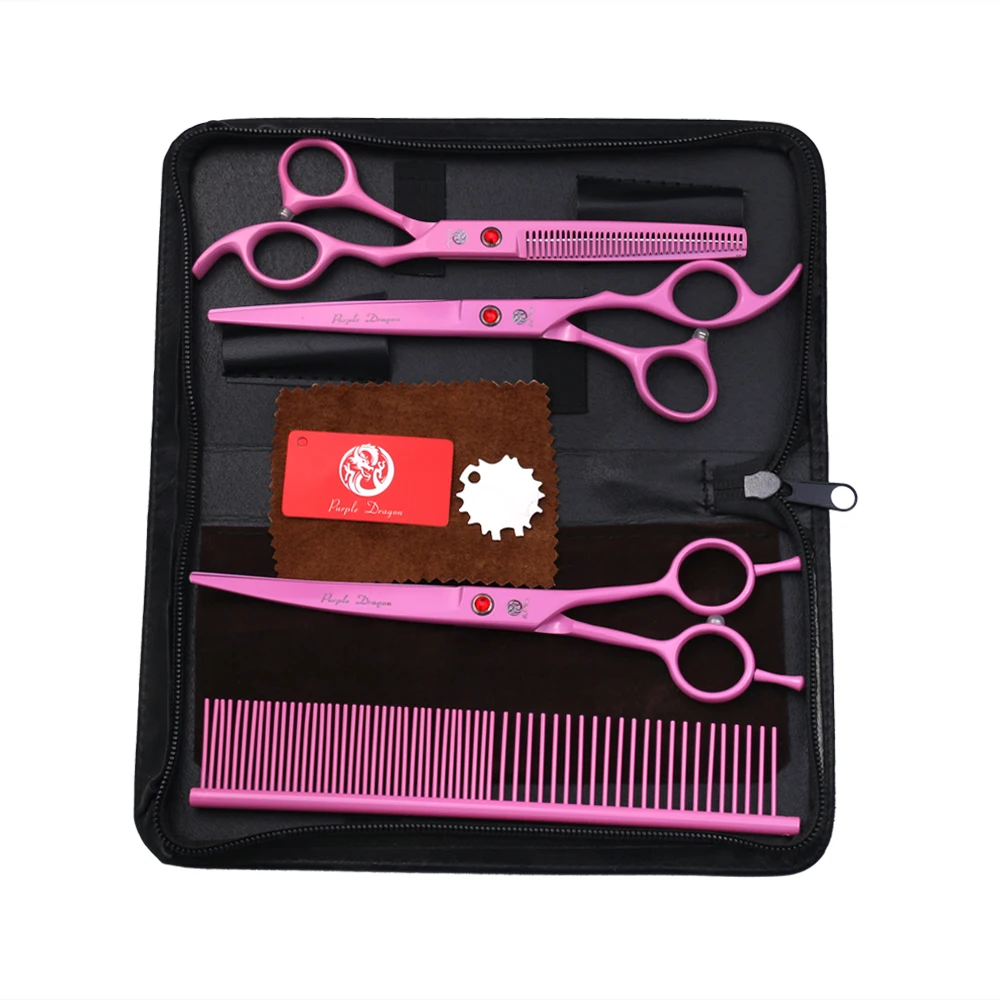 Фиолетовый Дракон 4 шт./компл. 7 дюймов профессиональные ножницы для стрижки собак