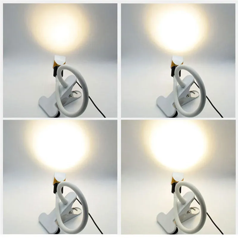 USB led Настольная лампа 3 Вт COB клип на 4 уровня затемнения защита глаз Гибкий