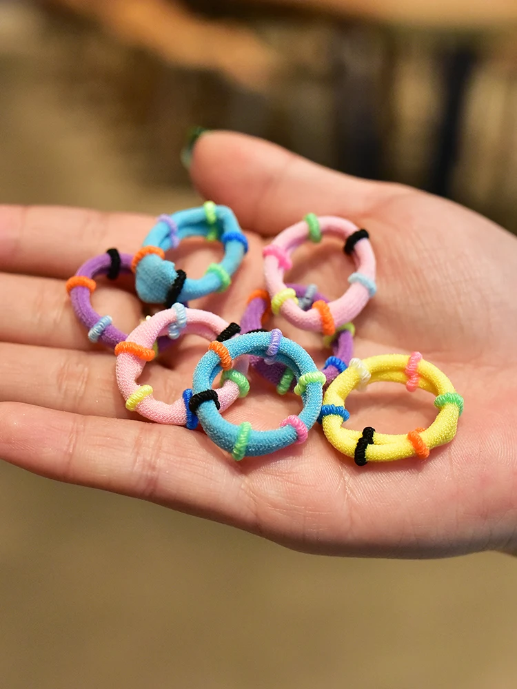 100 шт./кор. маленькие банные резинки для волос новорожденных девочек эластичный