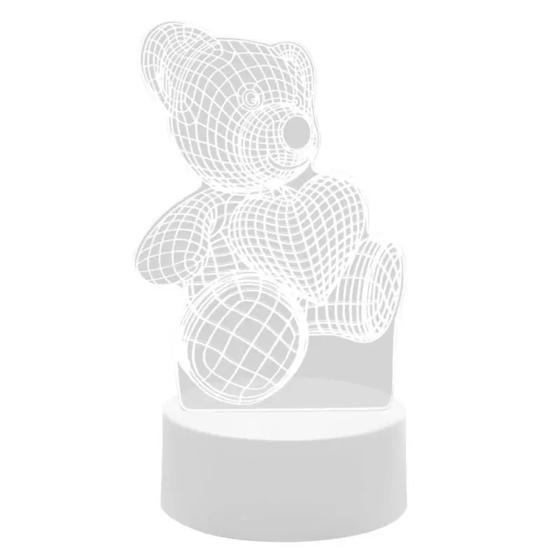 Новое поступление 3D светодиодный светильник энергосберегающий мультяшный Рождественский домашний декоративный переключатель ночной Светильник детский подарок - Испускаемый цвет: as show