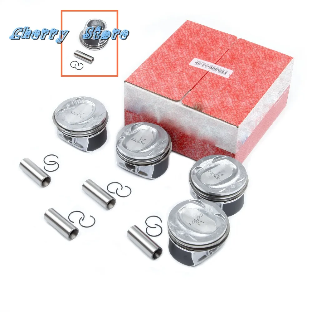 Новинка 03C 107 065 CJ EA111 комплект поршней и колец двигателя для Audi A1 A3 VW Golf MK6 Jetta Passat B7 1