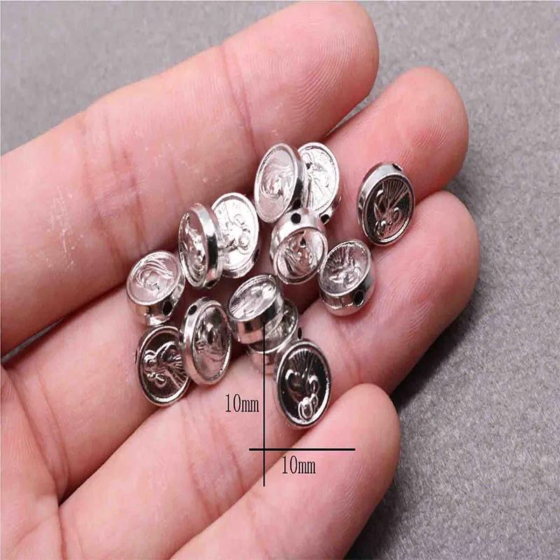 

Jesus double-sided compassion icon Mary Alloy Rosary Center Handmade Beaded Charm Beads Fit Charm Bracelet Jewelry