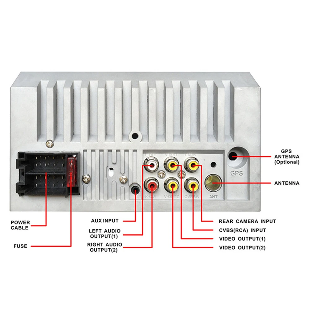 Автомагнитола 2 DIN с экраном сенсорном 7 дюймов блютуз 4x60 Вт автомобильный