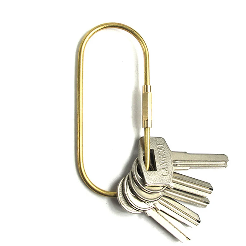 2 шт./лот оригинальный латунный брелок D образный желтый маленький инструмент для