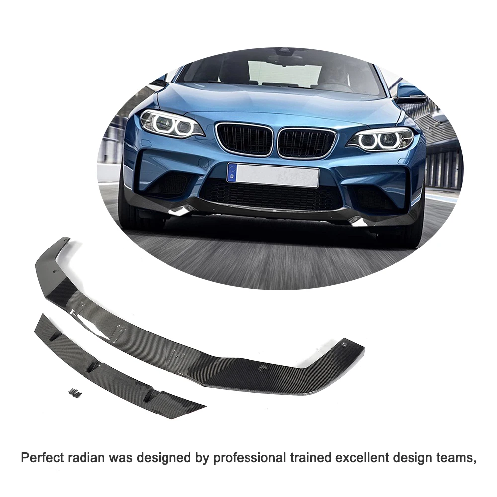 Carbon Fiber Car Racing Front Bumper Lip Spoiler for BMW F87 M2 Base Coupe 2 Door 2016 2017 | Автомобили и мотоциклы