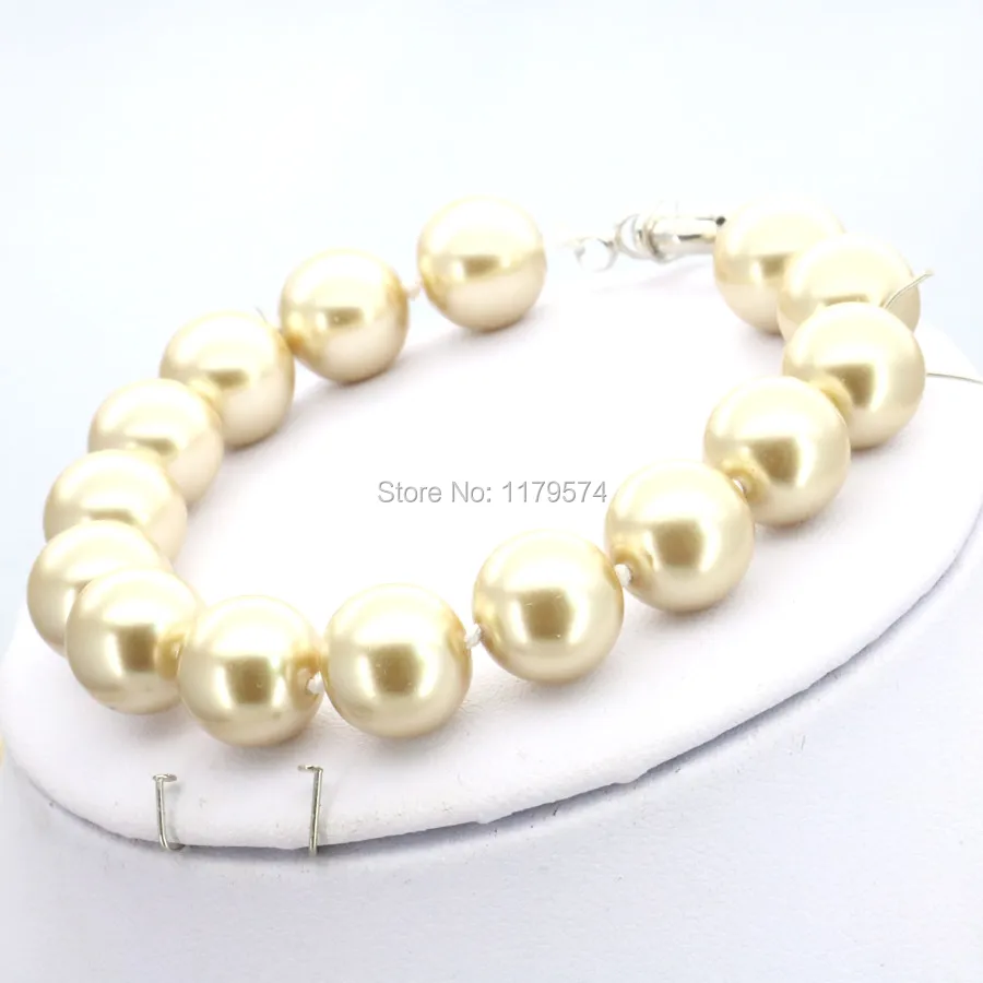 Рождественский подарок для женщин и девочек 10 мм светло Золотая стеклянная