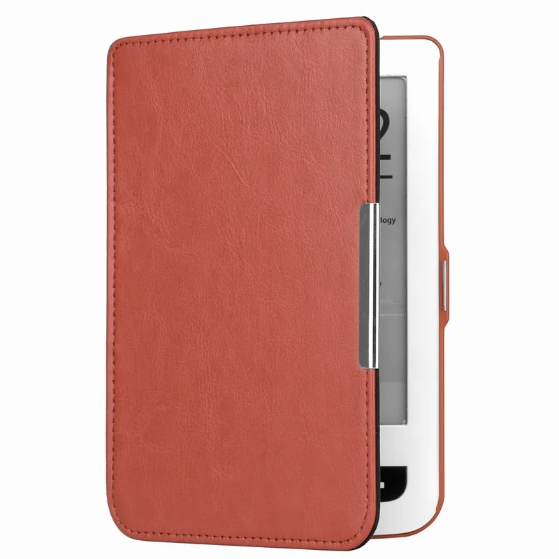 brown 1pc Защитная оболочка для pocketbook basic touch lux 2 614/624/626 pocketbook 626 плюс искусственная кожа читалка чехол - Цвет: brown