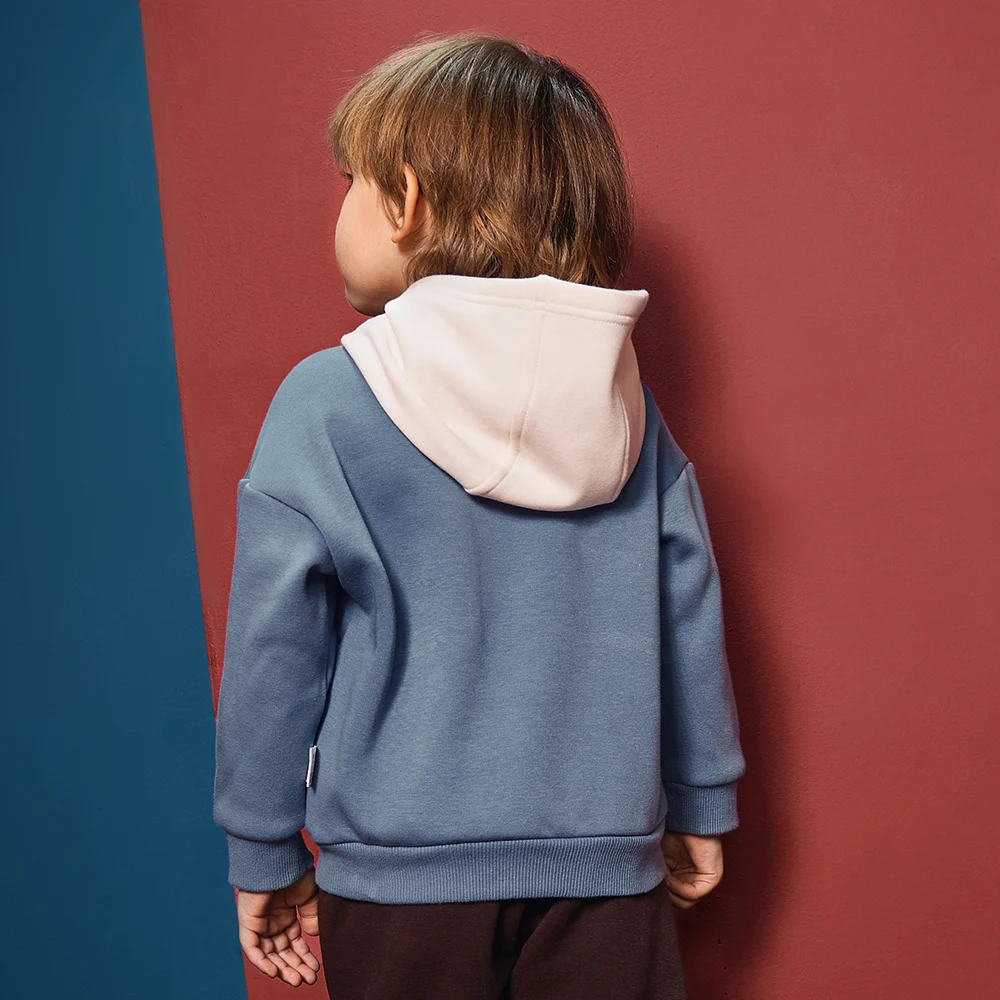 Детская толстовка с капюшоном Balabala хлопковая теплая для маленьких мальчиков