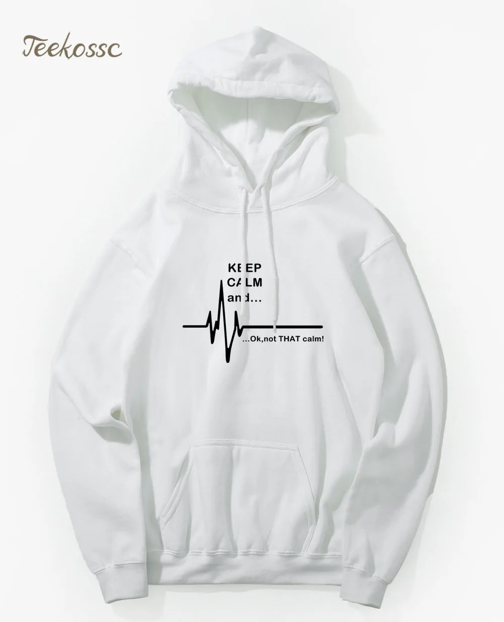 Толстовка с капюшоном Keep Calm and... Not That Funny EKG медсестры фельдшер толстовка для