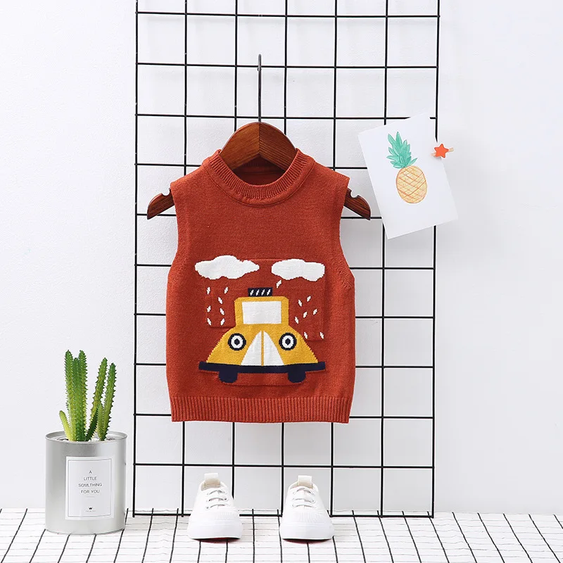 Весна Осень 2018 жилет для новорожденных детская трикотажная безрукавка одежда