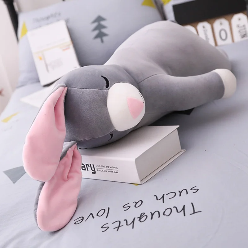 Rabbit Животные цилиндрический поддержать мягкую круглый длинные кот», «Медведь», с героями из мультфильмов «панда», «Косплей Shiba дети хлопок взрослых спальный плюшевые Животные подушка 45/75 см - Color: Rabbit