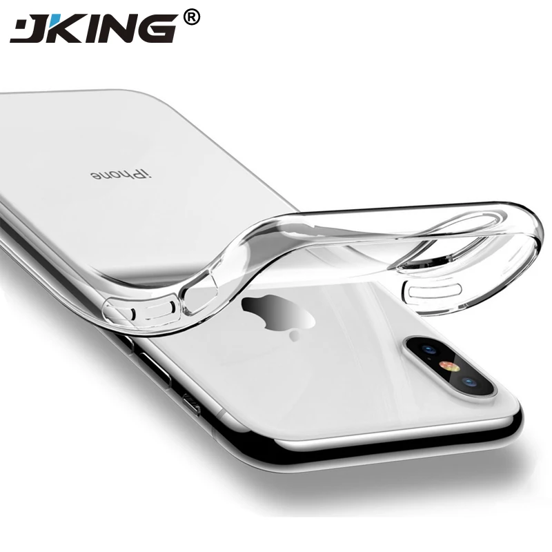 JKING 10Pcs Crystal Silicon Transparent Case for iPhone X Cases Ultra Thin Clean Phone TPU Cover for iPhone X Cases Back Shell