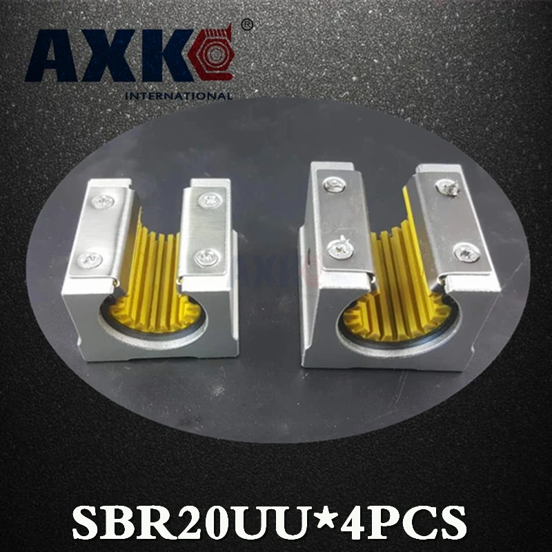2021 линейный рельс Axk 4 шт. Sbr20uu Sbr20 s подшипник 20 мм открытый ползун ЧПУ Запчасти