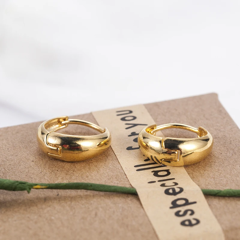 Милые женские ювелирные изделия, обручи, гладкое покрытие, позолота, тонкие круглые петли, серьги, женские темпераментные серьги, Букле д 'Орель