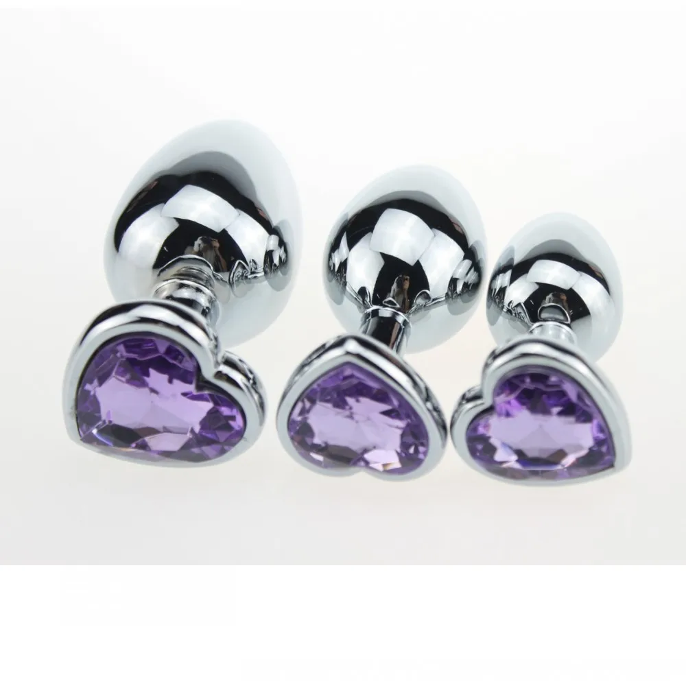 3 шт./лот основа в виде сердца сексуальная серебристая металлическая Анальная