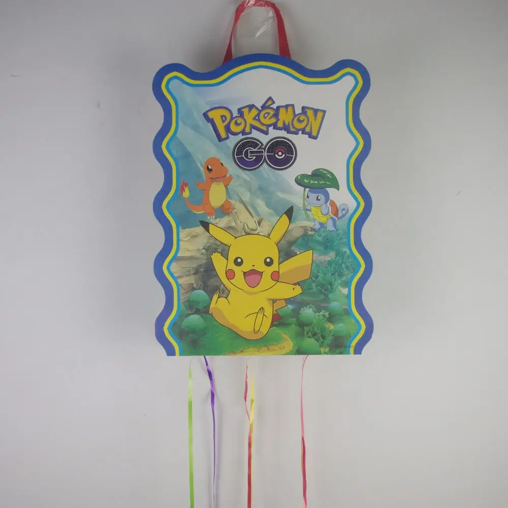 Насыщенный сапфировый Pinata 27*49 мальчик дети на тему Пикачу счастливый день рождения вечерние принадлежности играть Вечерние игры бинго бумажная Складная пиньята - Цвет: Насыщенный сапфировый