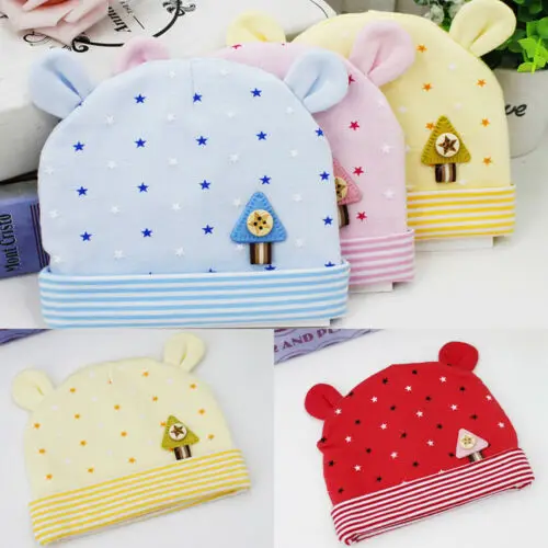 Детская шапка для мальчиков и девочек 0-3 месяцев синяя розовая желтая больничная