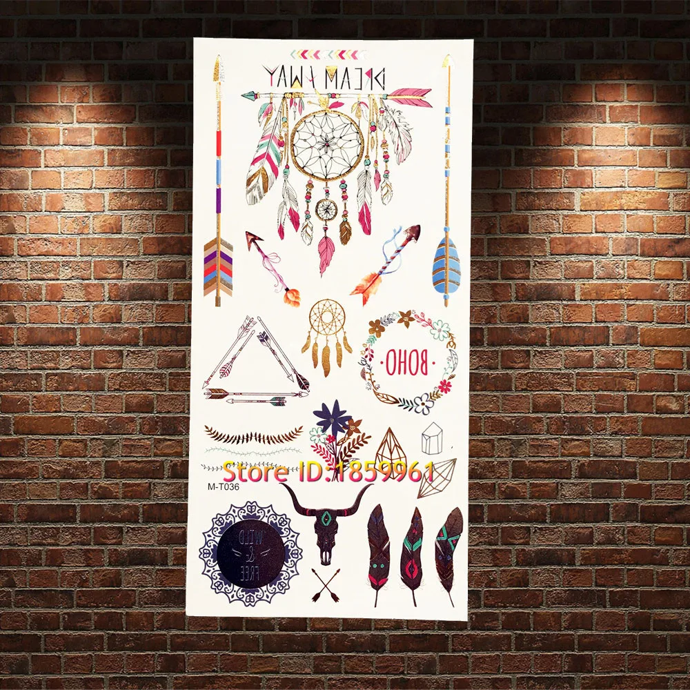 1 шт. водостойкая Татуировка Золотая Бабочка | Красота и здоровье