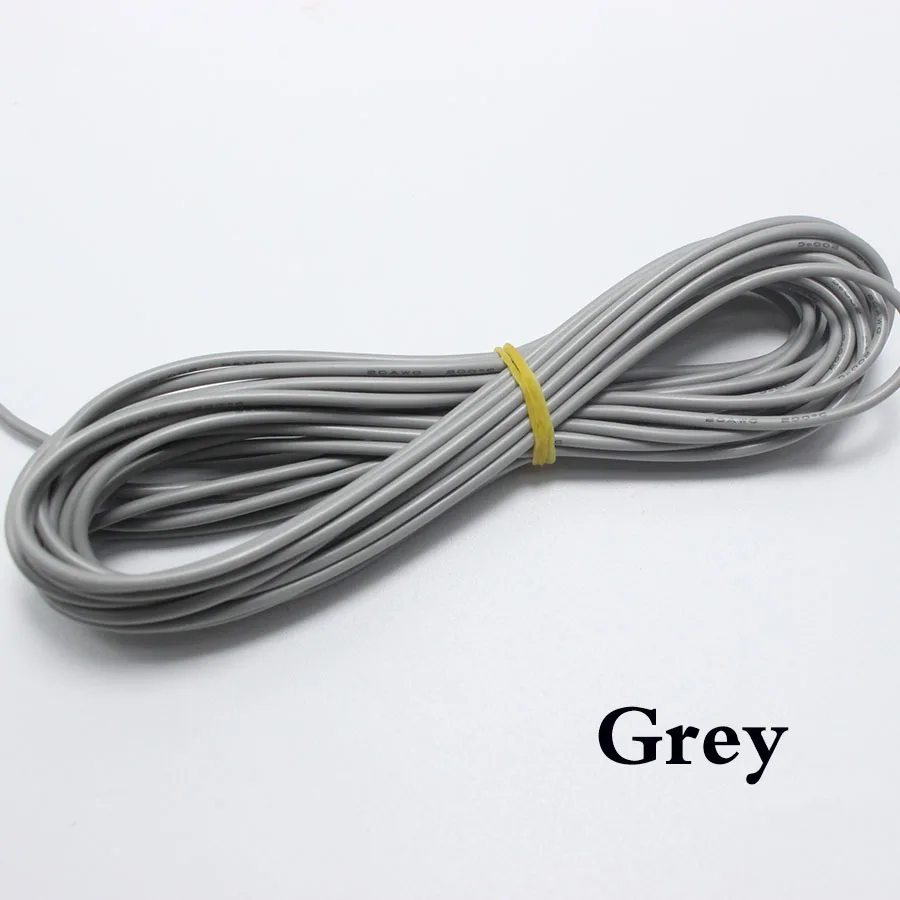 5 метров 20AWG 22AWG 24AWG 26AWG 28AWG 30AWG силиконовый провод ультра гибкий тестовый кабель Луженая Медь лампа мягкие Провода Кабели