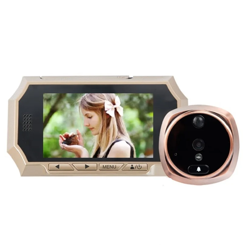 Видео глазок 4 3 дюймов ИК Ночное Видение PIR Обнаружение движения видео глазная