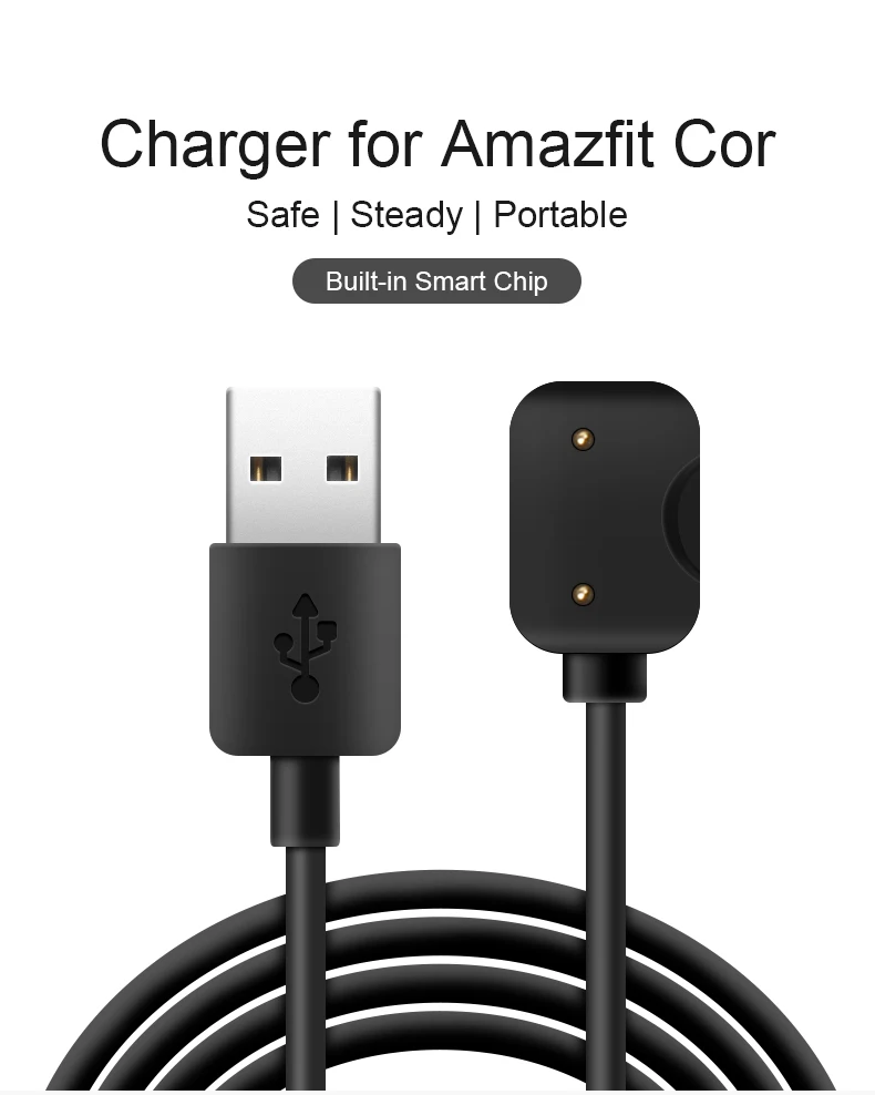 SIKAI 1 м/3 фута USB быстрая зарядка данных зарядное устройство магнитный кабель для Huami Amazfit COR 2 и 1 браслет A1702 часы низкая температура