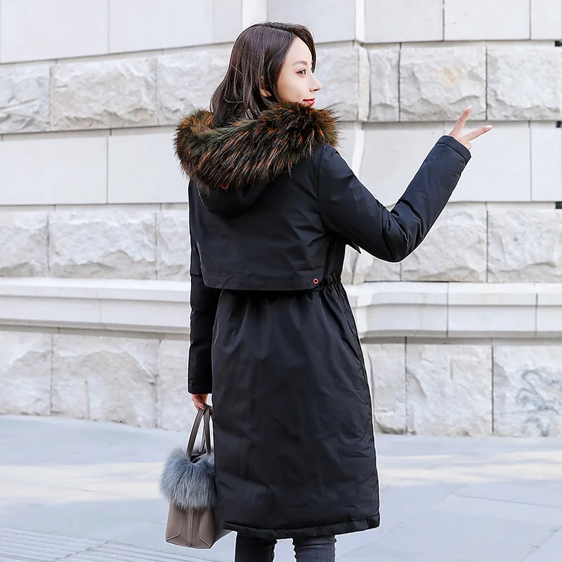 Новинка Зима 2018 модная женская одежда хлопковое пальто большого размера с