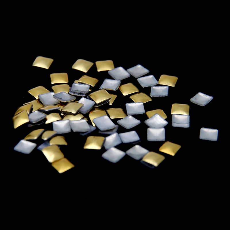 2016 3 мм Серебряный Золотой квадрат Новый дизайн сплав металлический материал