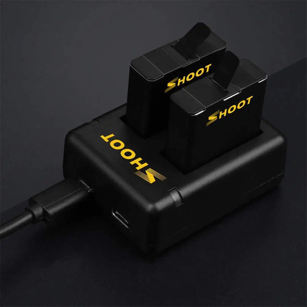 2 шт. Аккумулятор для GoPro Hero 7 6 5 USB зарядное устройство с двумя портами аксессуары