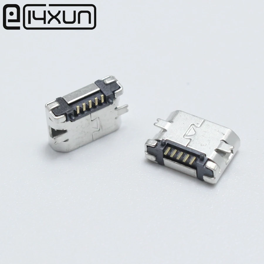 10 шт. 5p Micro USB гнездовой разъем 5pin SMD короткий игольчатый медный корпус порт для