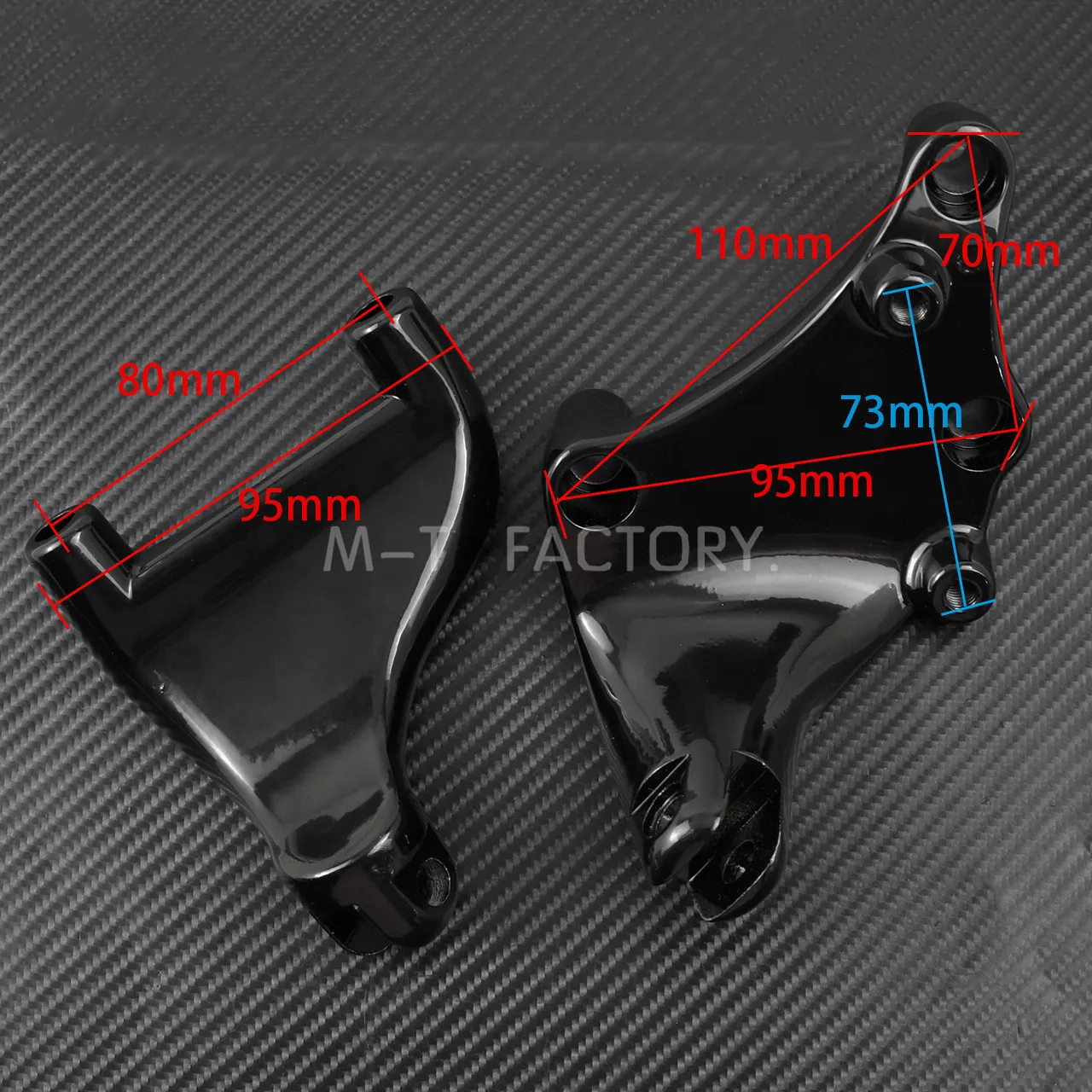 Harley Sportster XL Rear Foot Rests Pegs Pedal Back Passenger Footpeg Assembly with Mounting Kit (2014-2019) image 5